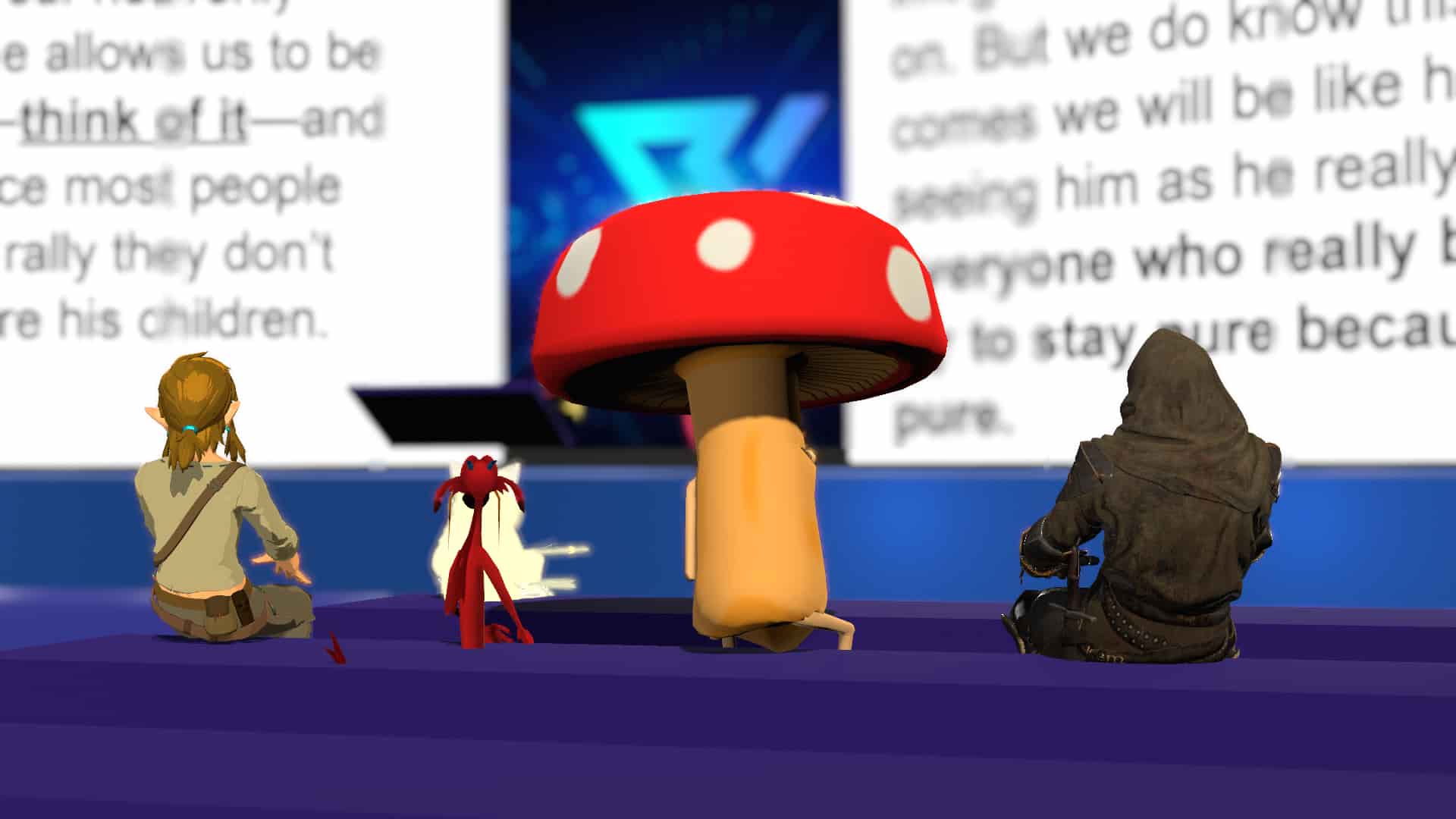 The VR Church community together in VRChat